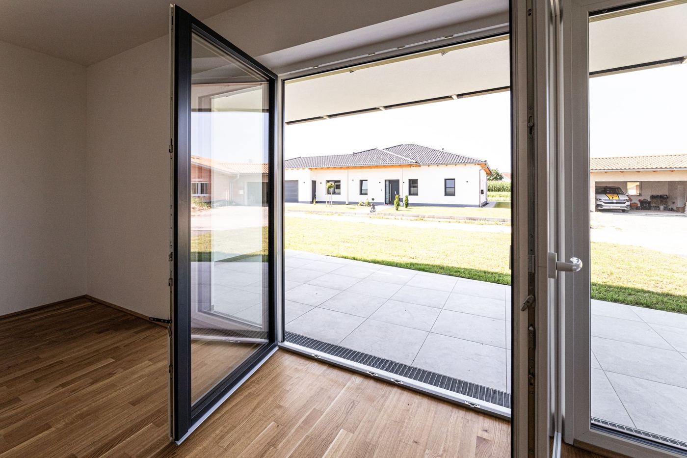 Geöffnete Terrassentür